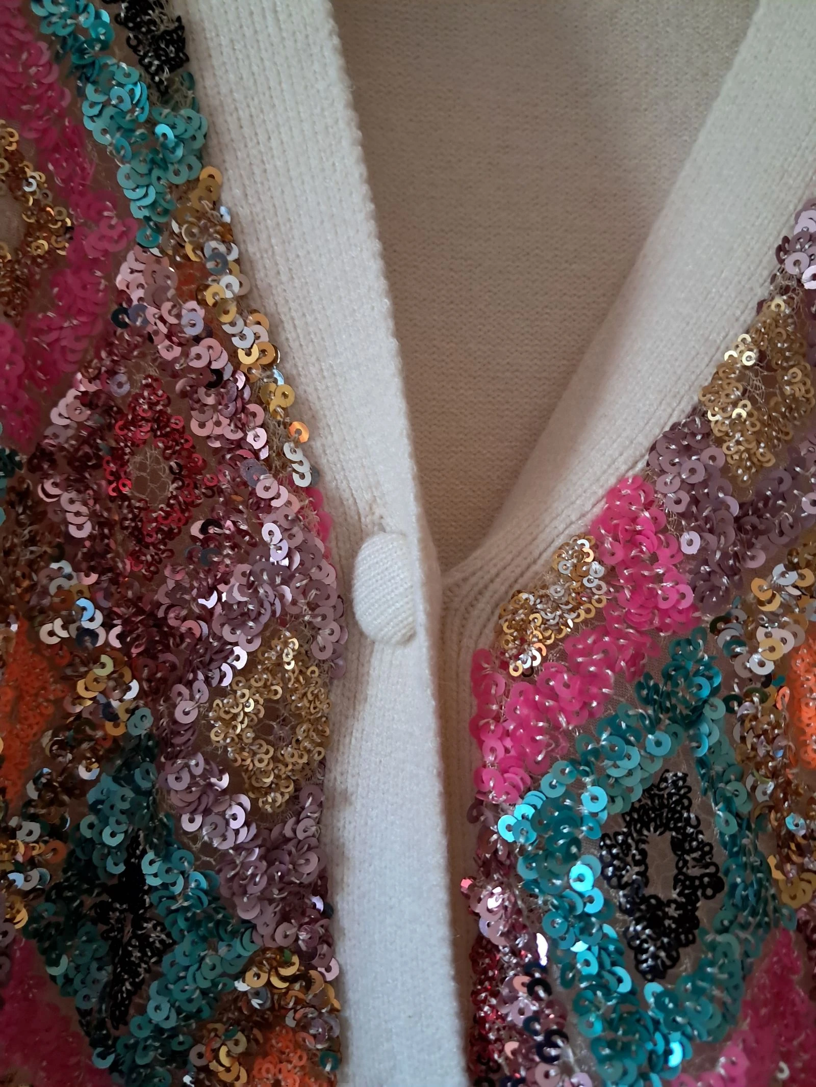 Multicolored sequined cardigan vest Sens Uniq Paris one size – photo 3